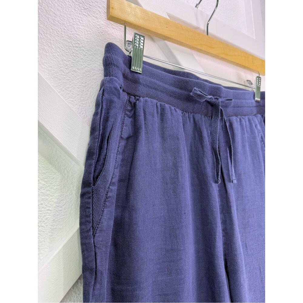 Michael Stars Nolan 100% Linen Drawstring Pants Nocturnal Navy Size XS - Picture 4 of 12
